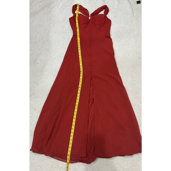 AW David Bridal AW Elegant Red Evening Dress - Picture 12 of 13